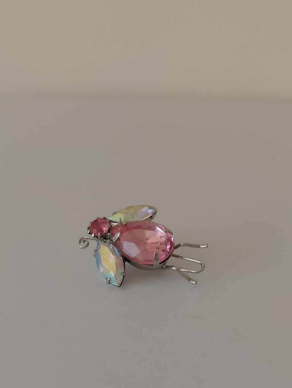 Tarina Tarantino Pink Crystal Beetle Brooch
